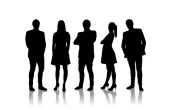silouettes of people