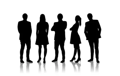 silouettes of people